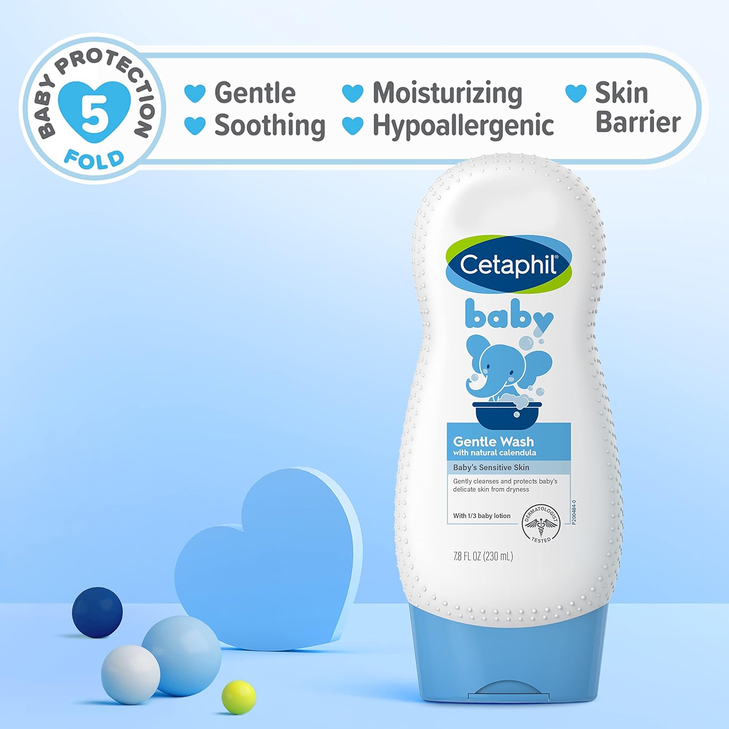 Cetaphil Baby Gentle Wash with natural calendula 7.8 fl oz bottle