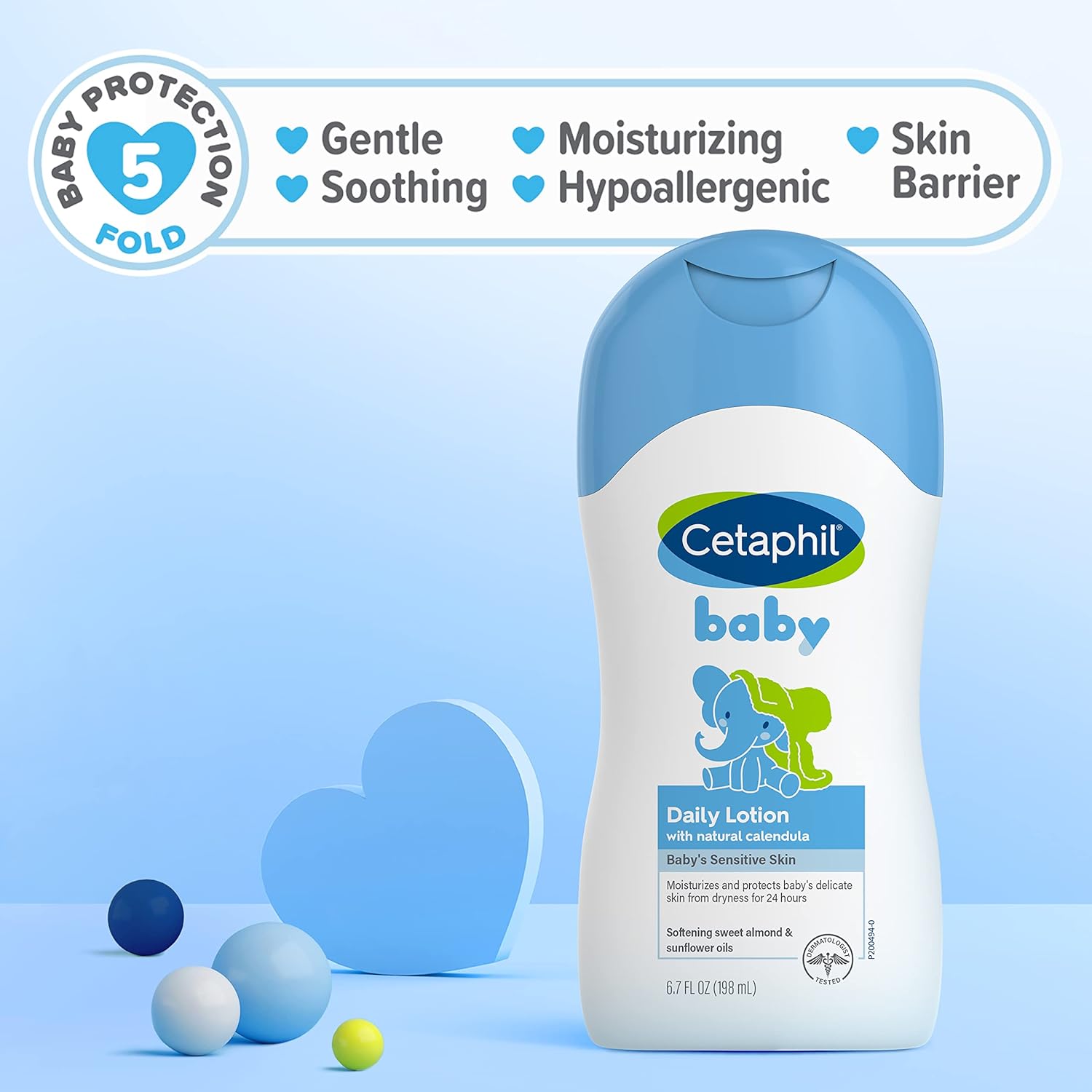 Cetaphil Baby Daily Lotion with Calendula, Sweet Almond and Sunflower Oil 198ml