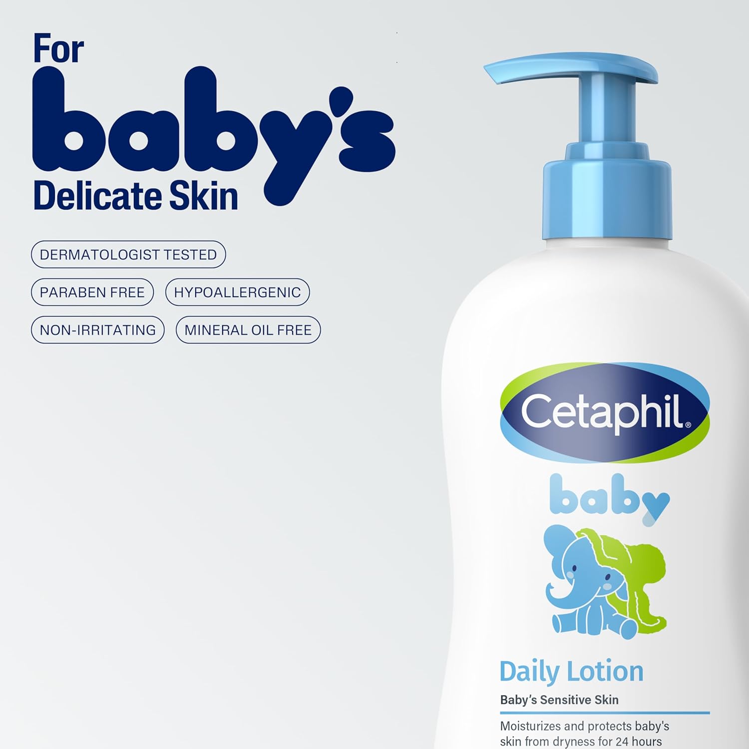 Cetaphil Baby Daily Lotion 399 ml pump bottle with blue cap