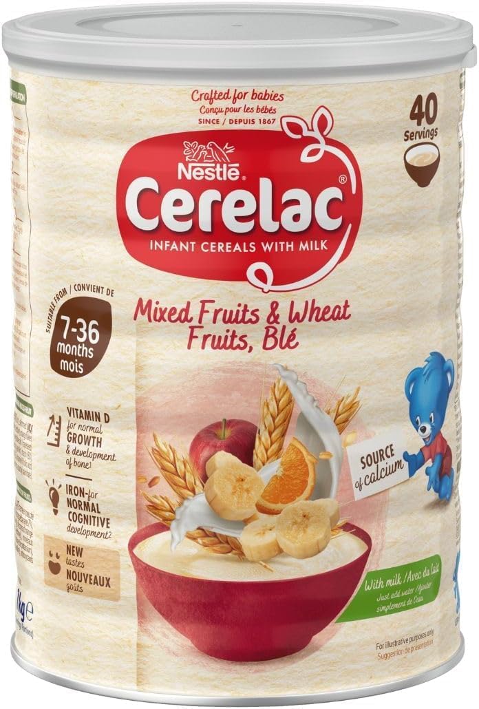 Nestlé Cerelac Mixed Fruits & Wheat with Milk infant cereal 1kg tin
