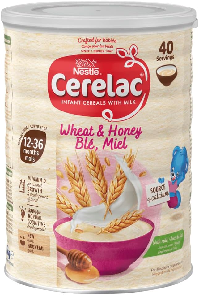 Nestlé Cerelac Honey and Wheat with Milk infant cereal 1 kg tin