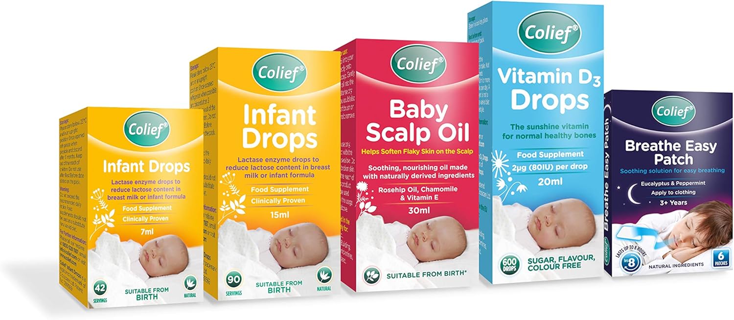 Colief Infant Drops yellow 15ml lactose enzyme food supplement bottle