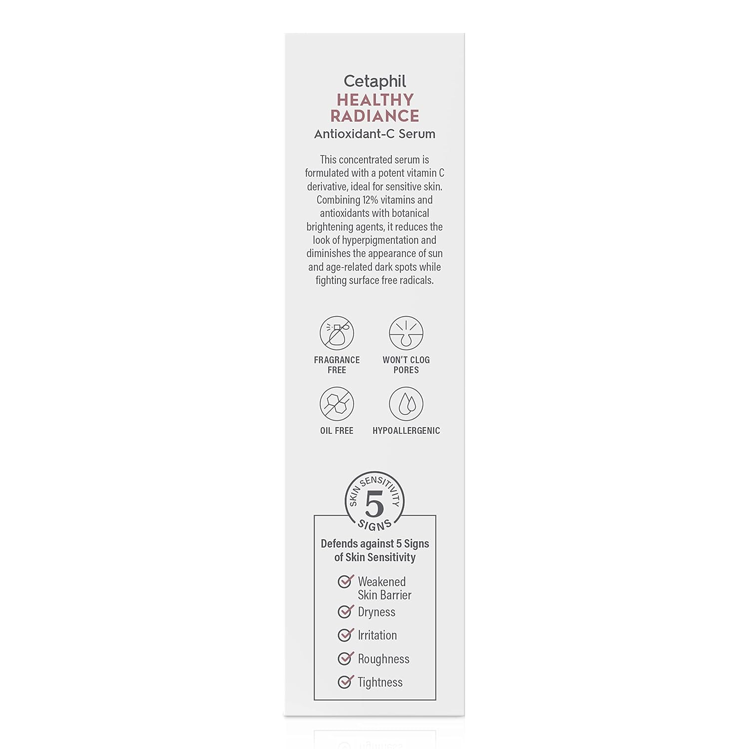 Cetaphil Healthy Radiance Antioxidant-C Serum bottle with product information displayed