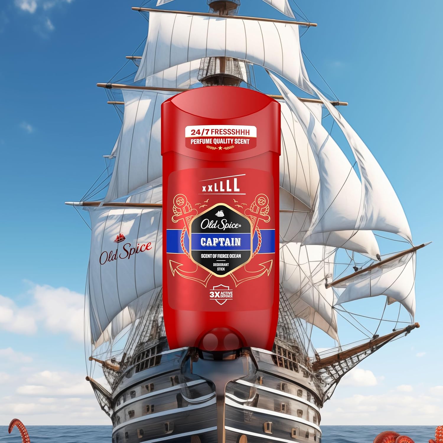Old Spice Captain red deodorant stick 85ml men's antiperspirant