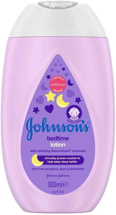 Johnson's Baby Bedtime Lotion 300 ml pink bottle with purple label