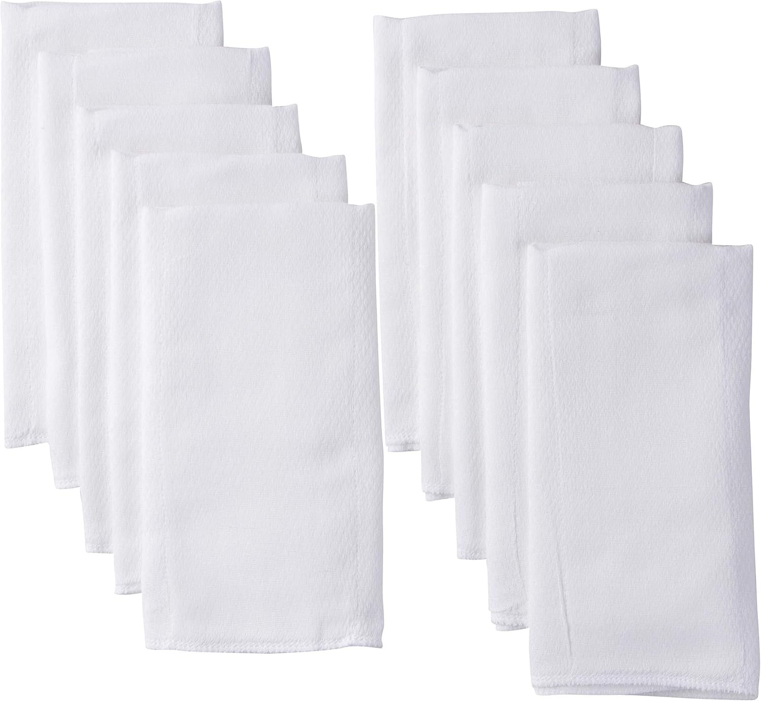 Gerber white cloth diapers pack of ten for babies
