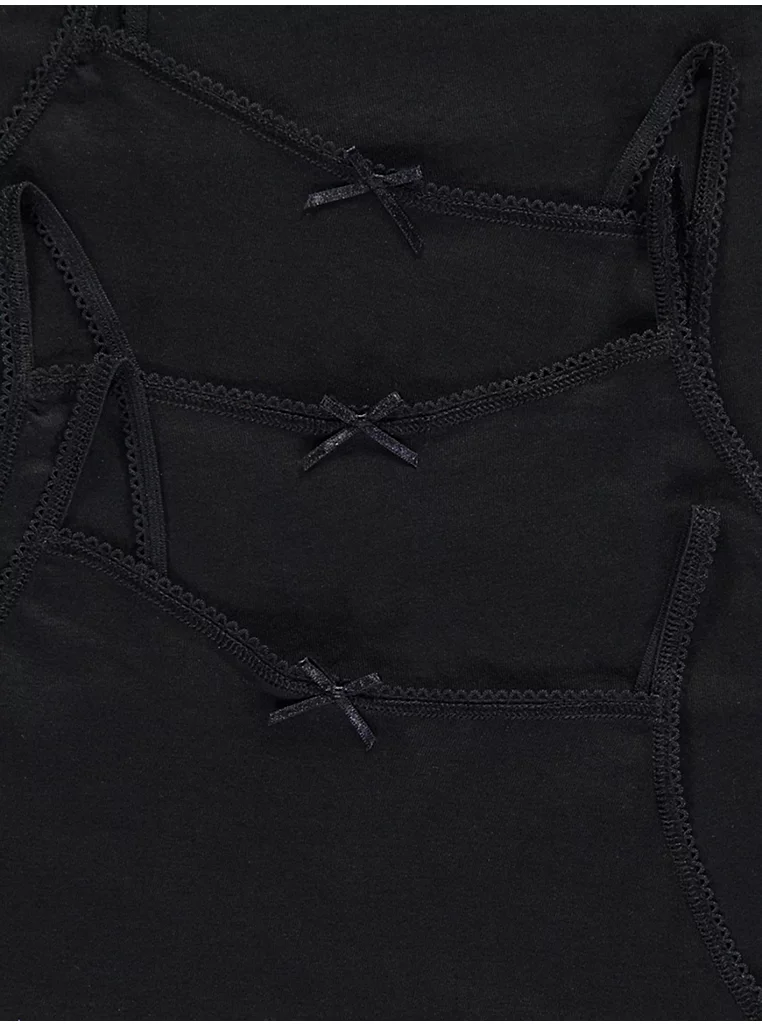 George black school vests pack of 5 girls underwear with bow details