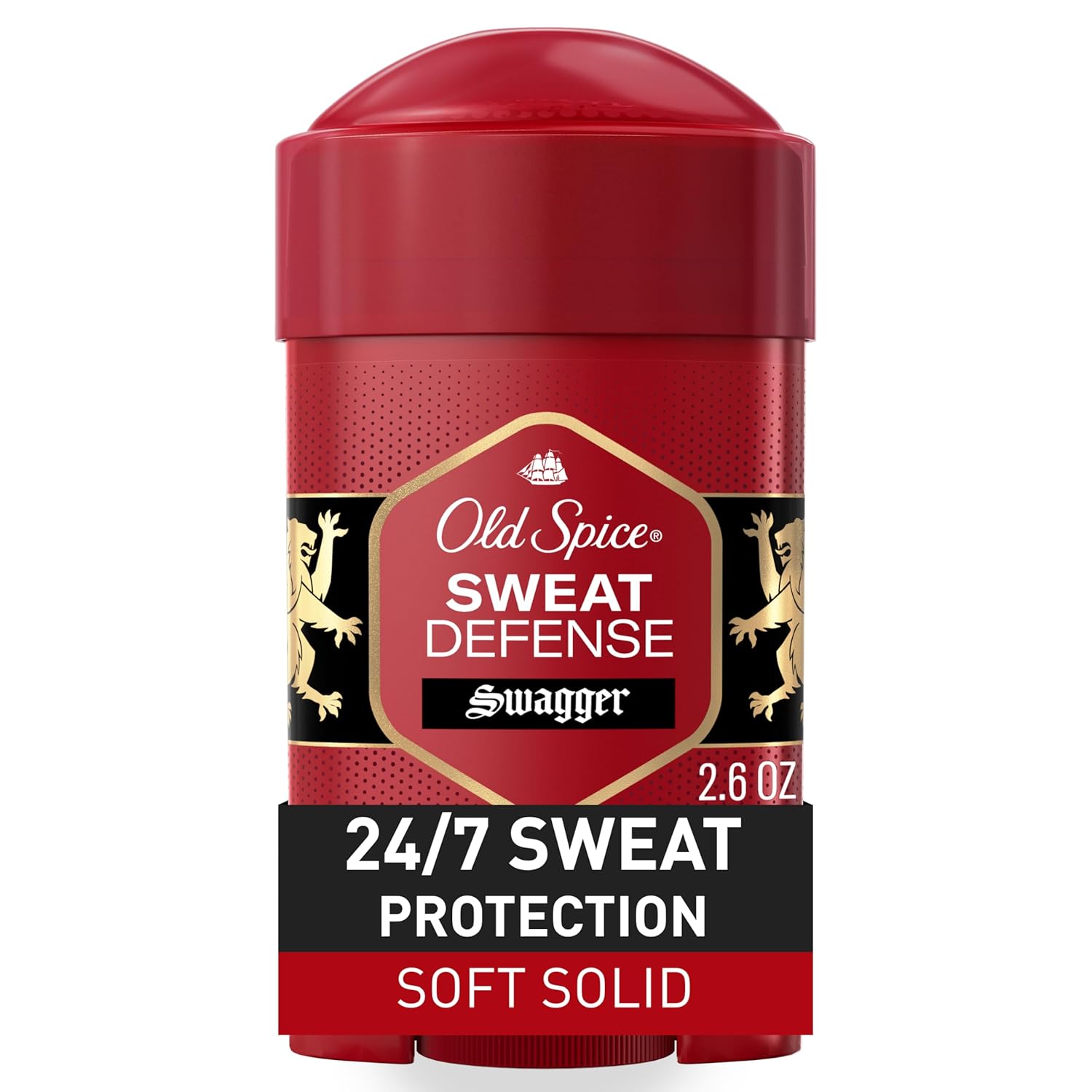 Old Spice Sweat Defense Swagger antiperspirant deodorant soft solid, 2.6oz red stick
