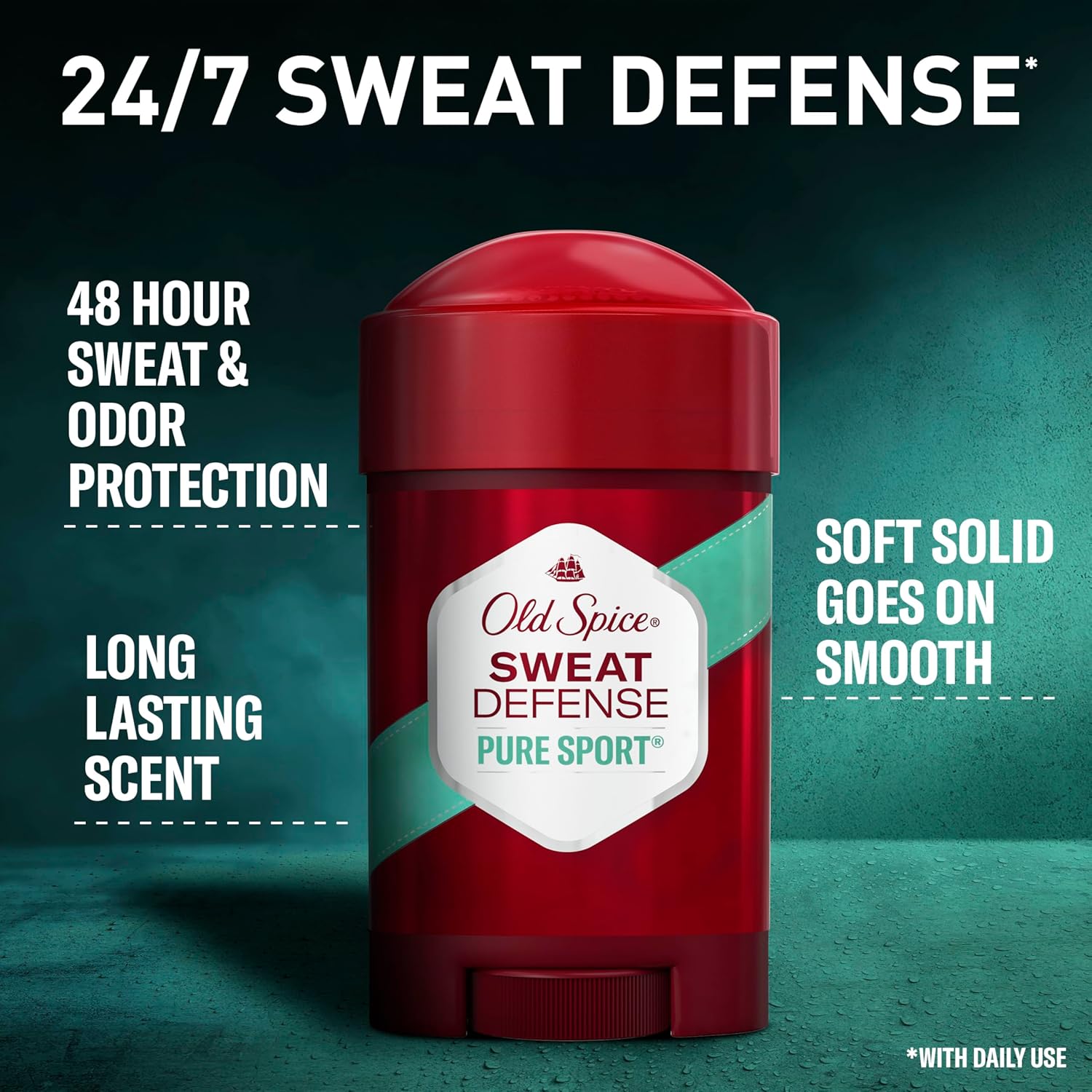 Old Spice Sweat Defense Pure Sport red solid antiperspirant deodorant stick