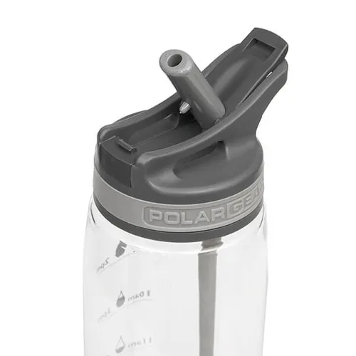 Polar Gear Aqua Curve 750ml Tritan Tracker Bottle grey with measurements