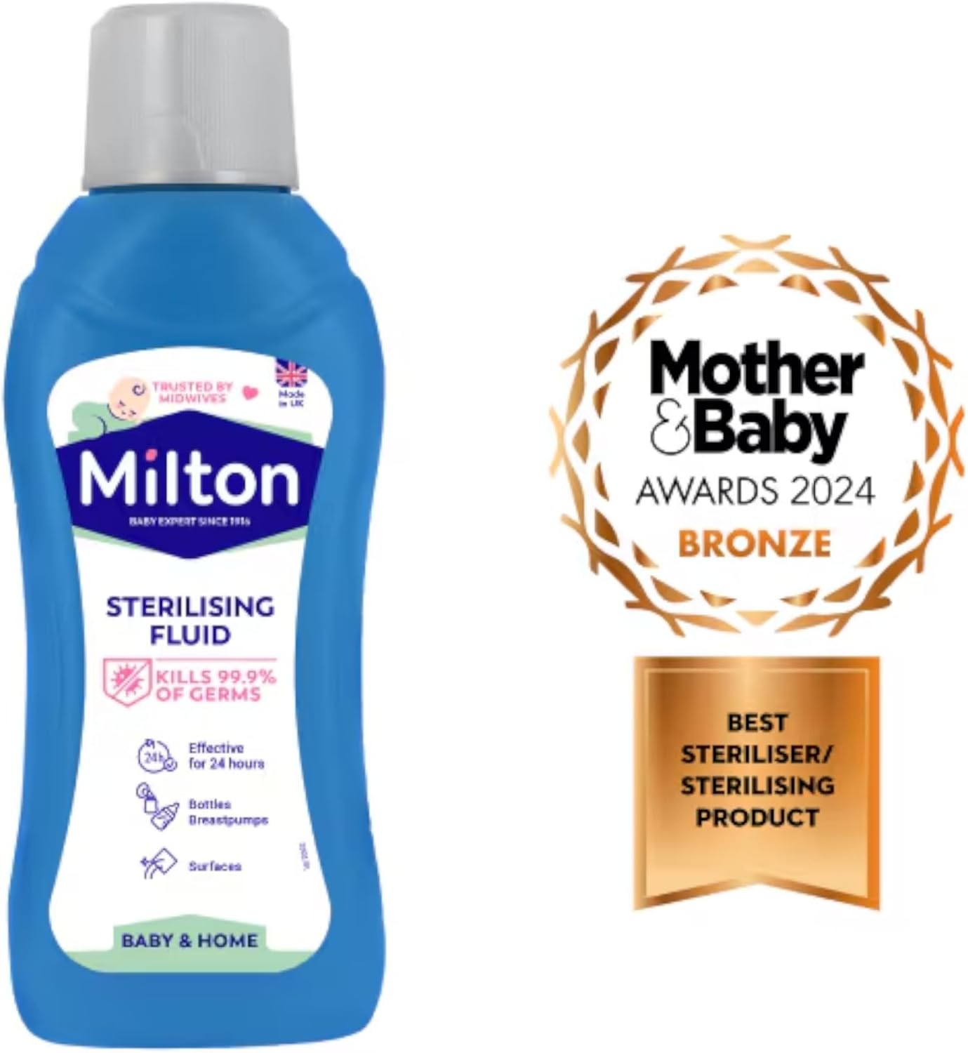 Milton Sterilising Fluid blue bottle 500ml for baby bottles and surfaces