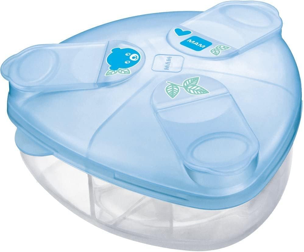 MAM Mini Cooler and Clip blue baby feeding accessory with compartments