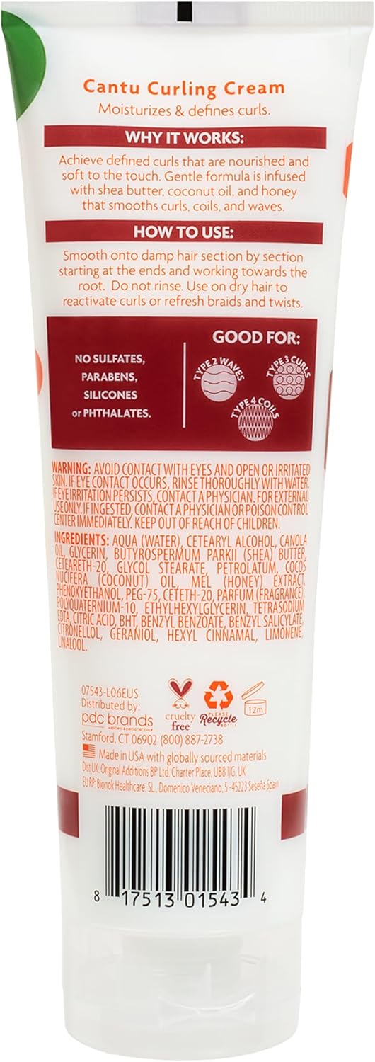 Cantu Kids Curling Cream 227g white tube for defining curls