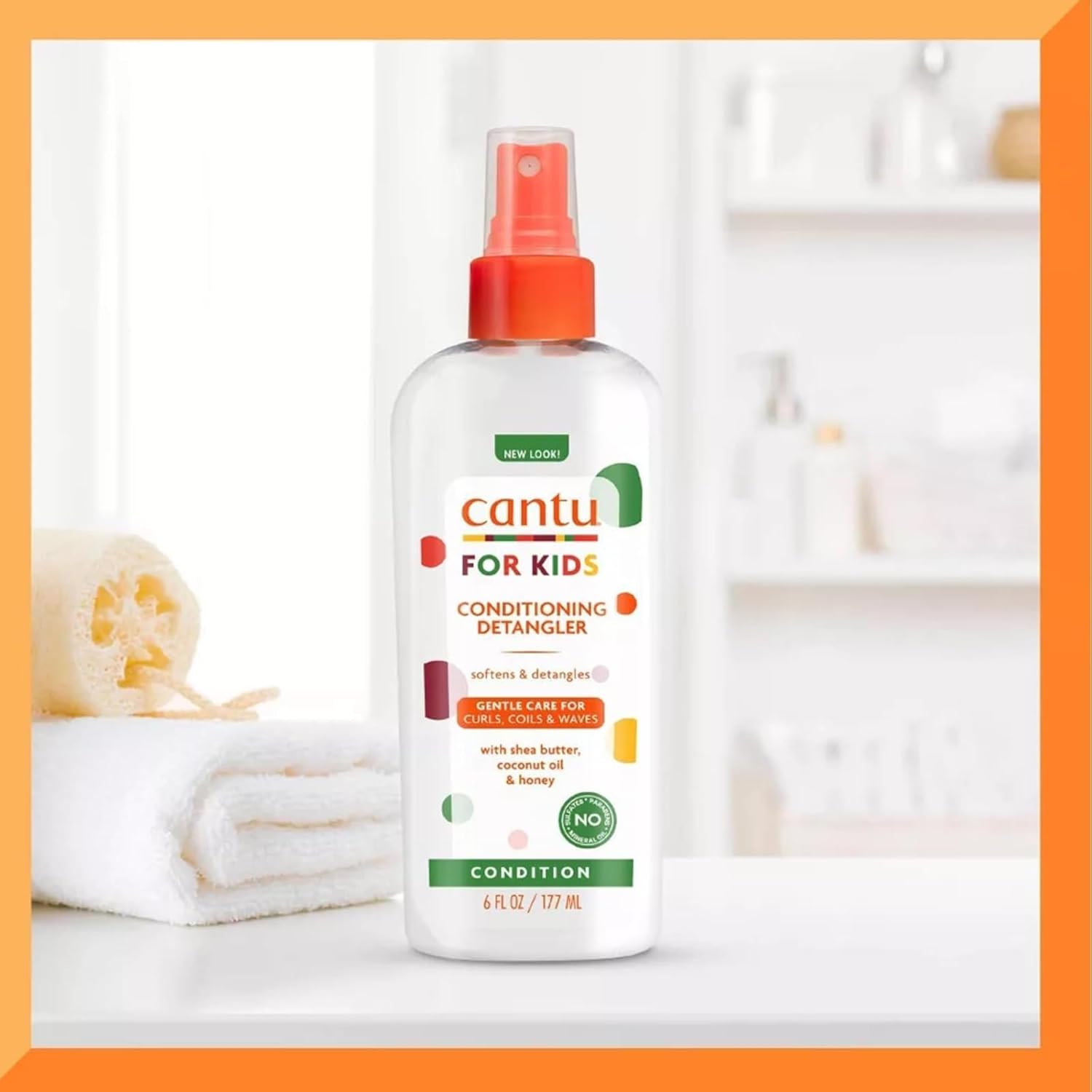Cantu Care For Kids Conditioning Detangler 177ml spray bottle with red cap