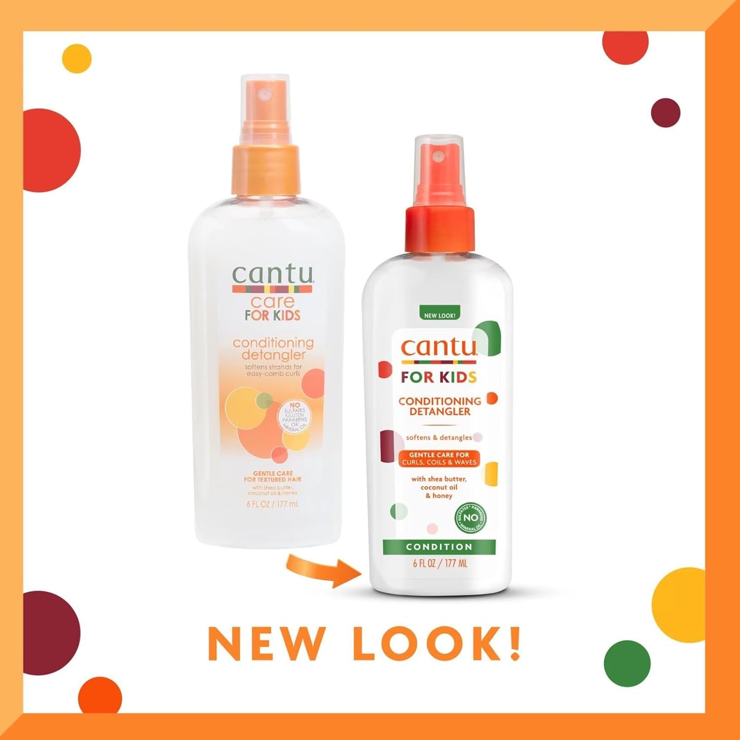Cantu Care For Kids Conditioning Detangler 177ml spray bottle with red cap