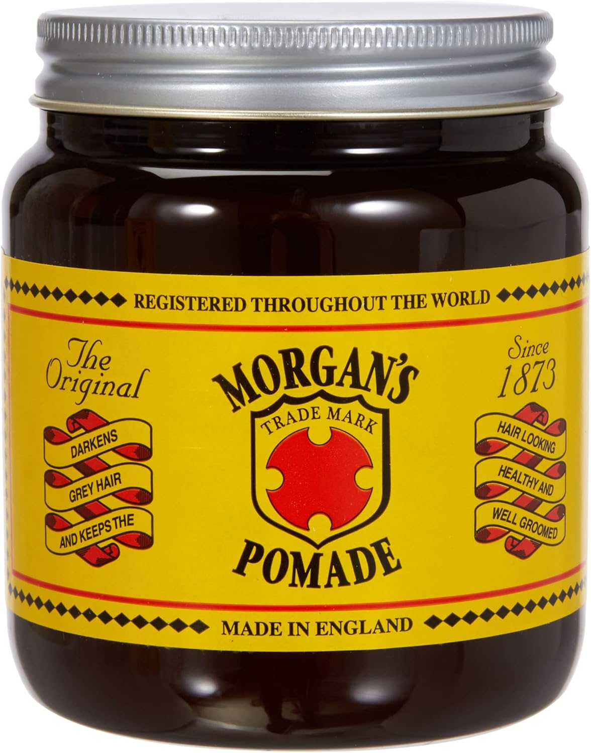 Morgan's Pomade Original 50g hair styling jar with silver lid