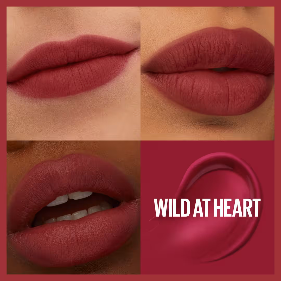Maybelline New York Super Stay Teddy Tint Long Lasting Matte Lip Tint in the shade 50 Wild At Heart (0.17 Fl Oz / 5 — photo 3