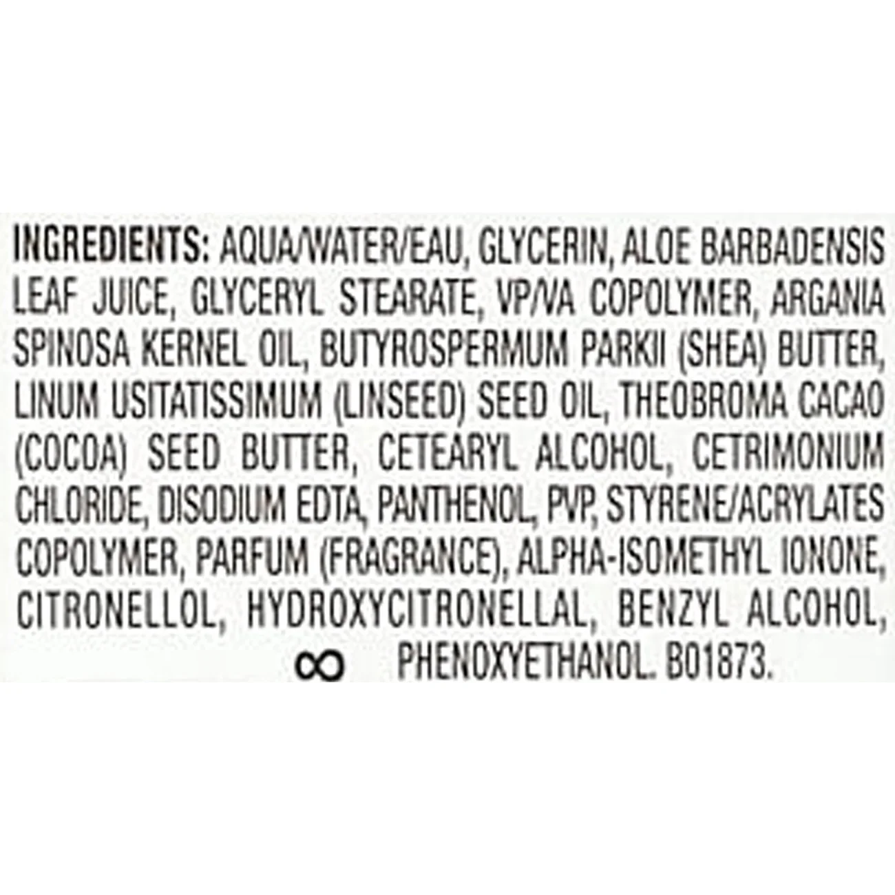 Creme of Nature Butter Blend Flaxseed curl definer and booster ingredients list
