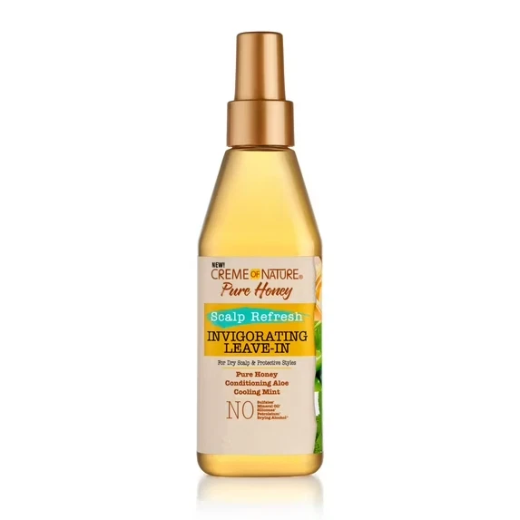 Crème of Nature Pure Honey Scalp Refresh Invigorating Leave-In Conditioner spray bottle