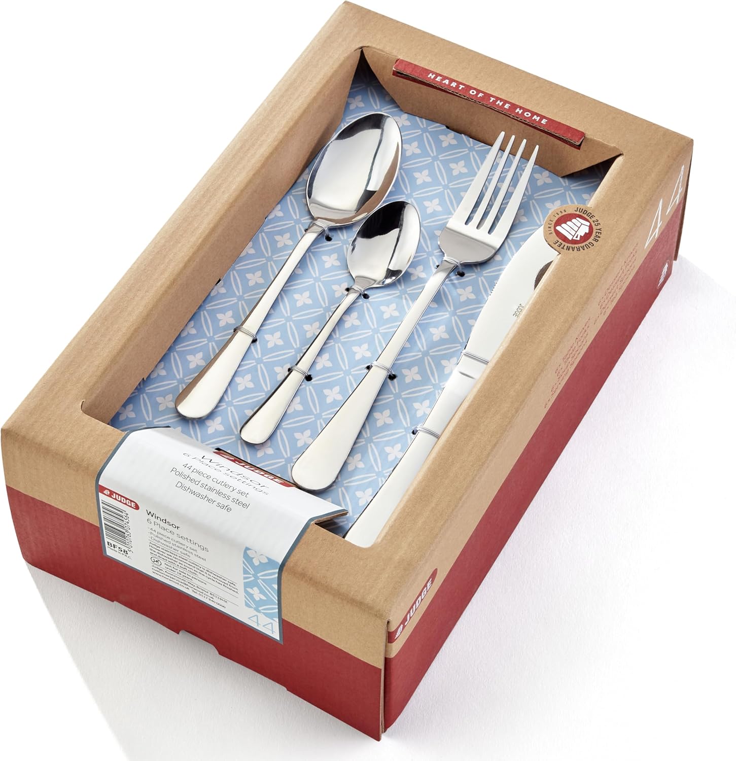 Judge Windsor 18/0 stainless steel cutlery 44-piece set in gift box