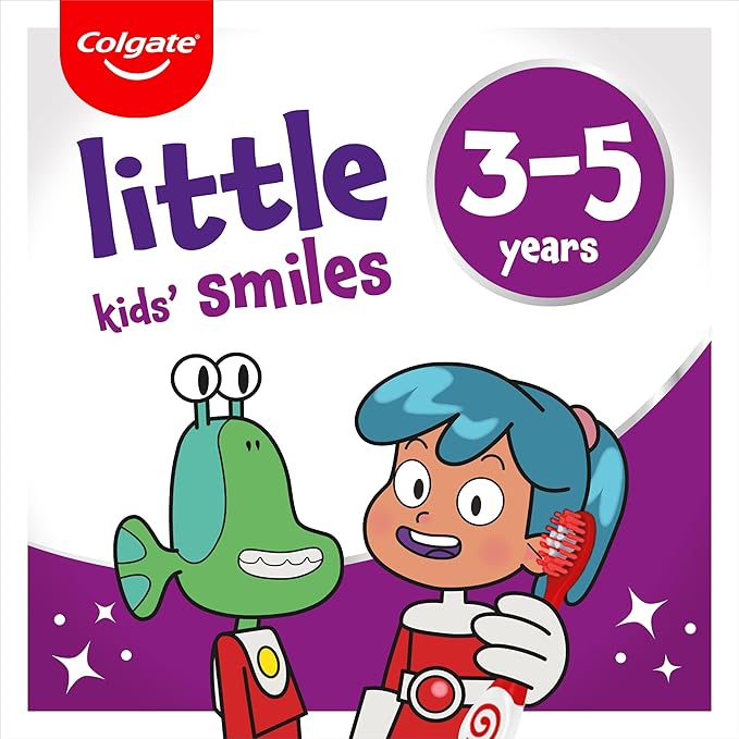 Colgate Little Kids 3-5 Years toothbrush with red handle and soft bristles