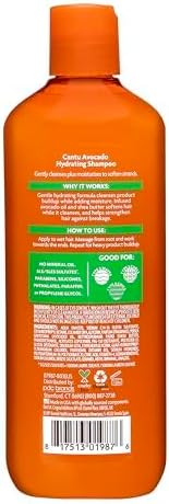 Cantu Avocado Hydrating Shampoo 400 ml bottle with orange label