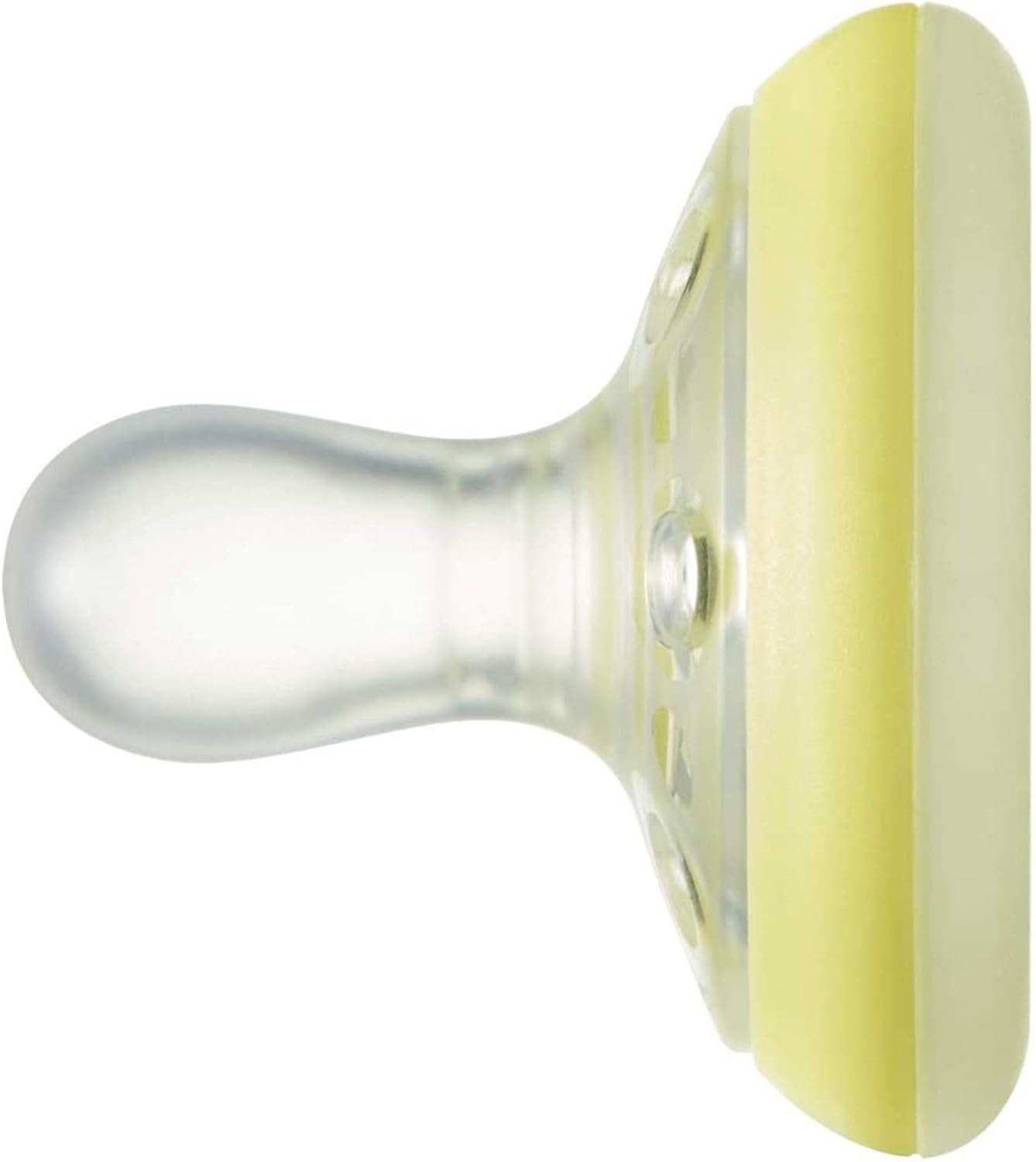 Tommee Tippee yellow breast-like night soother for 6-18 months old babies