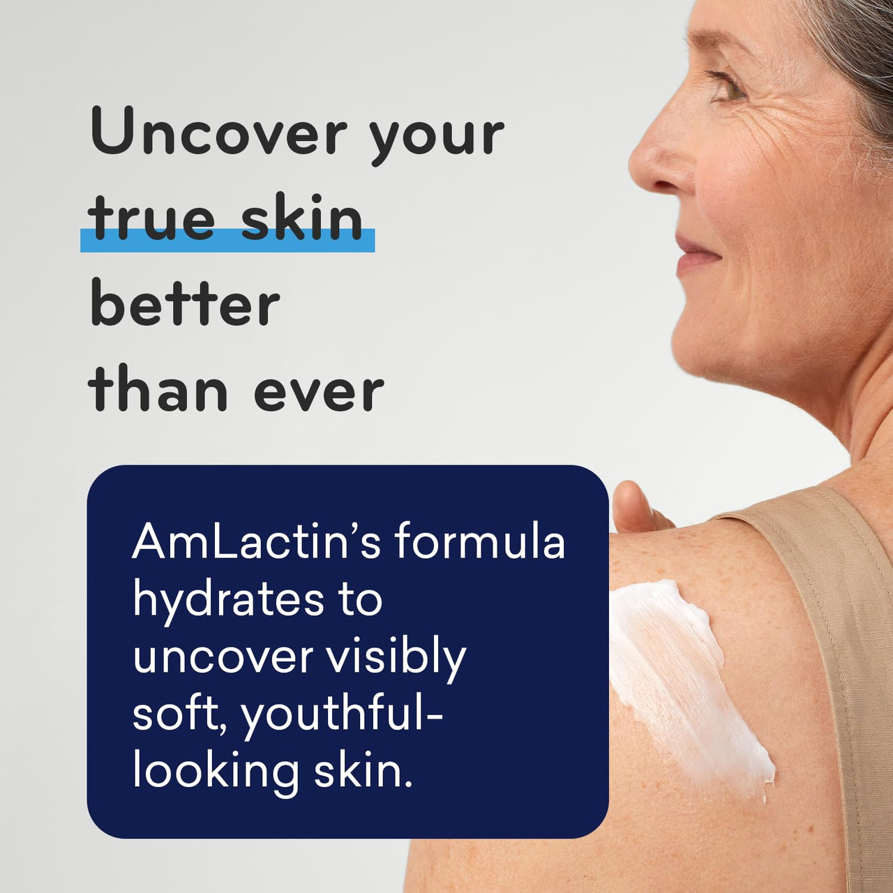 AmLactin Intensive Healing Body AHA Cream being applied to arm skin