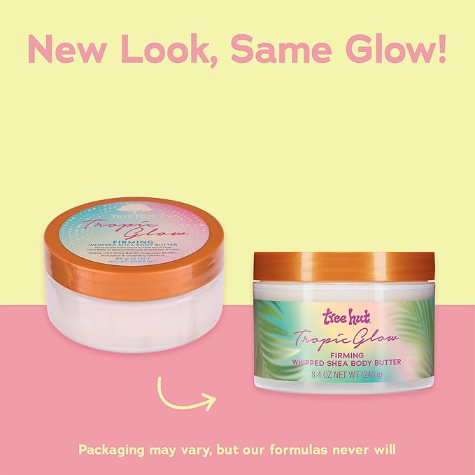 Tree Hut Tropic Glow whipped shea body butter 8.4 oz jar with copper lid