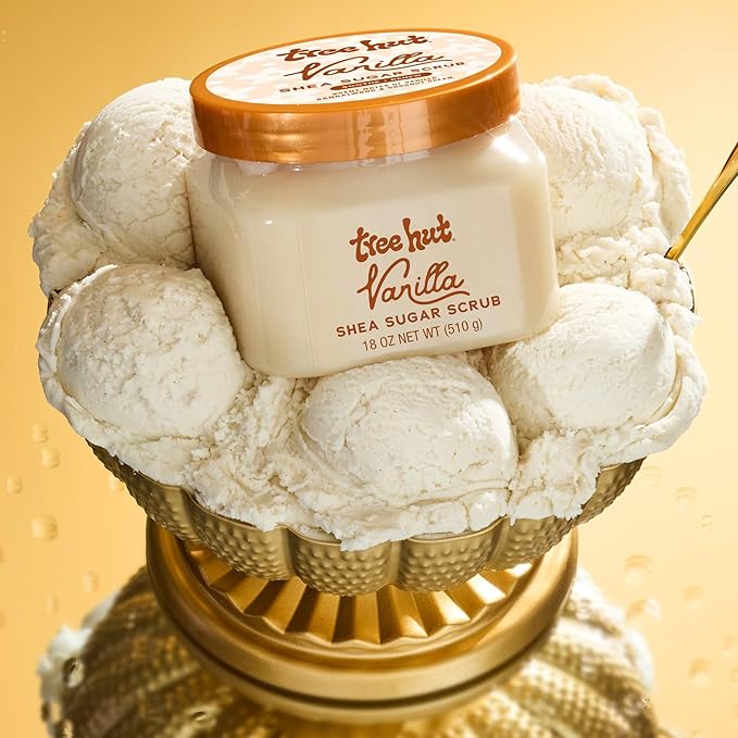 Tree Hut Vanilla Shea Sugar Scrub 18 oz exfoliating body scrub