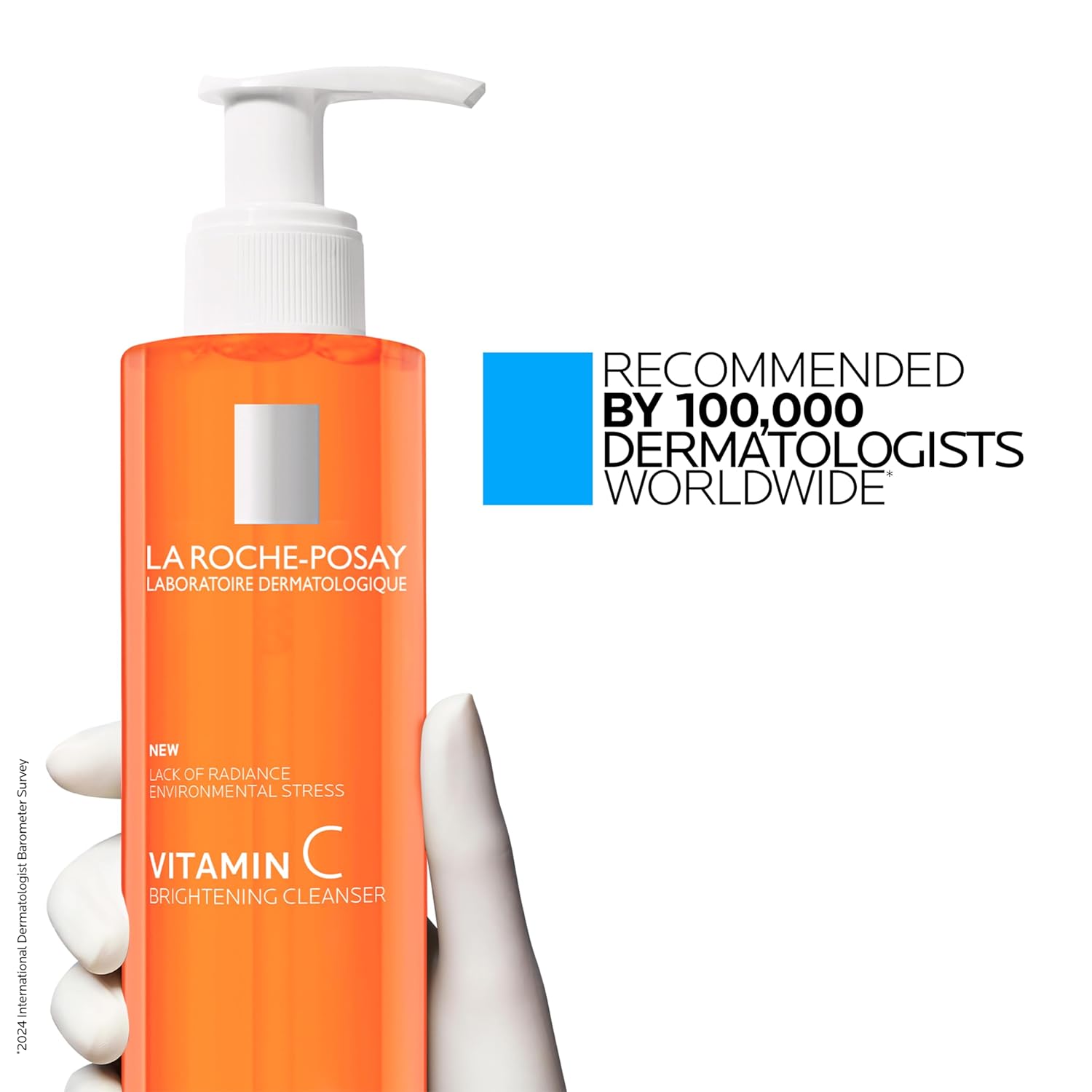 La Roche-Posay Vitamin C Brightening Cleanser orange pump bottle 200ml