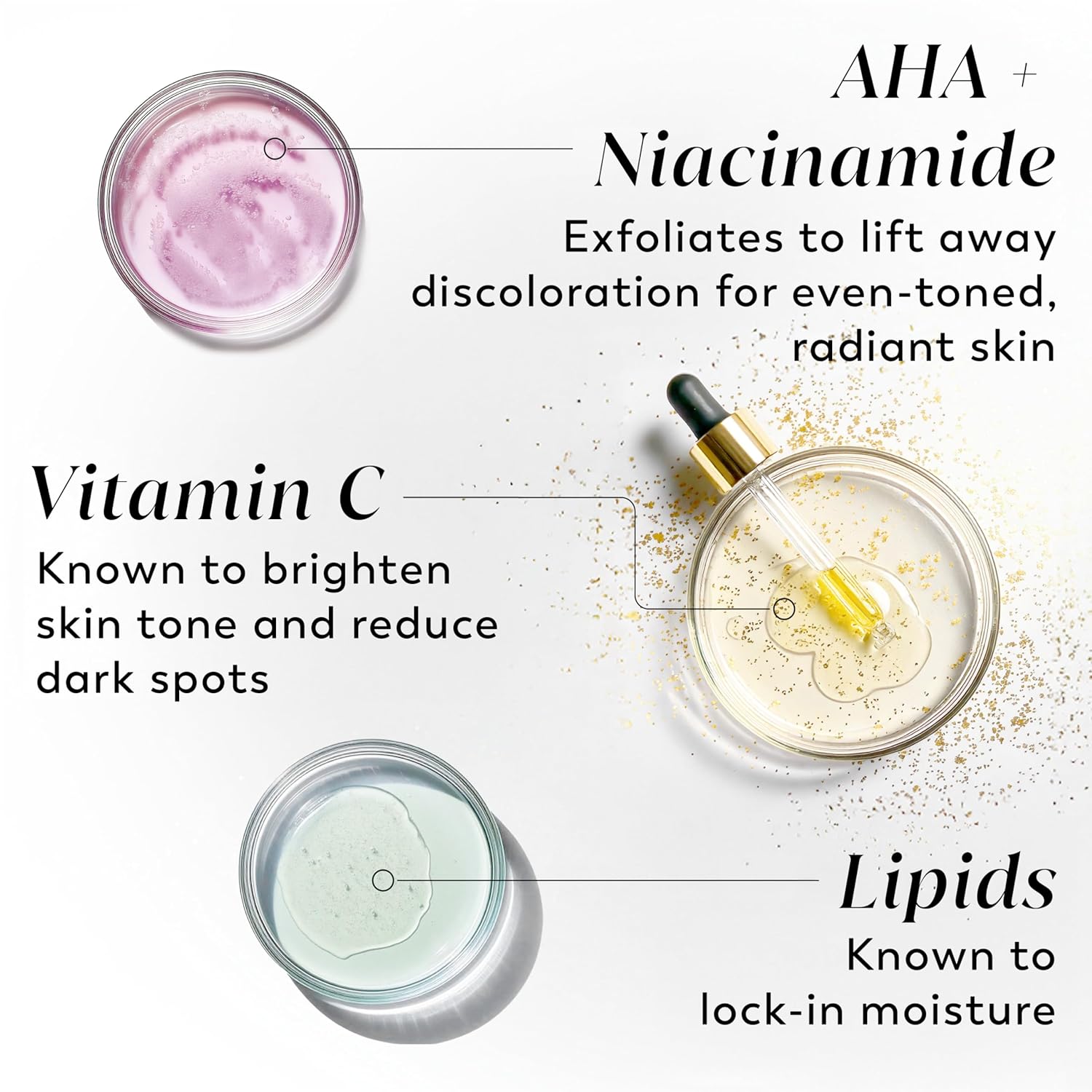 Olay Dark Spot Correcting Body Lotion with AHA Serum, pink and cream formulas
