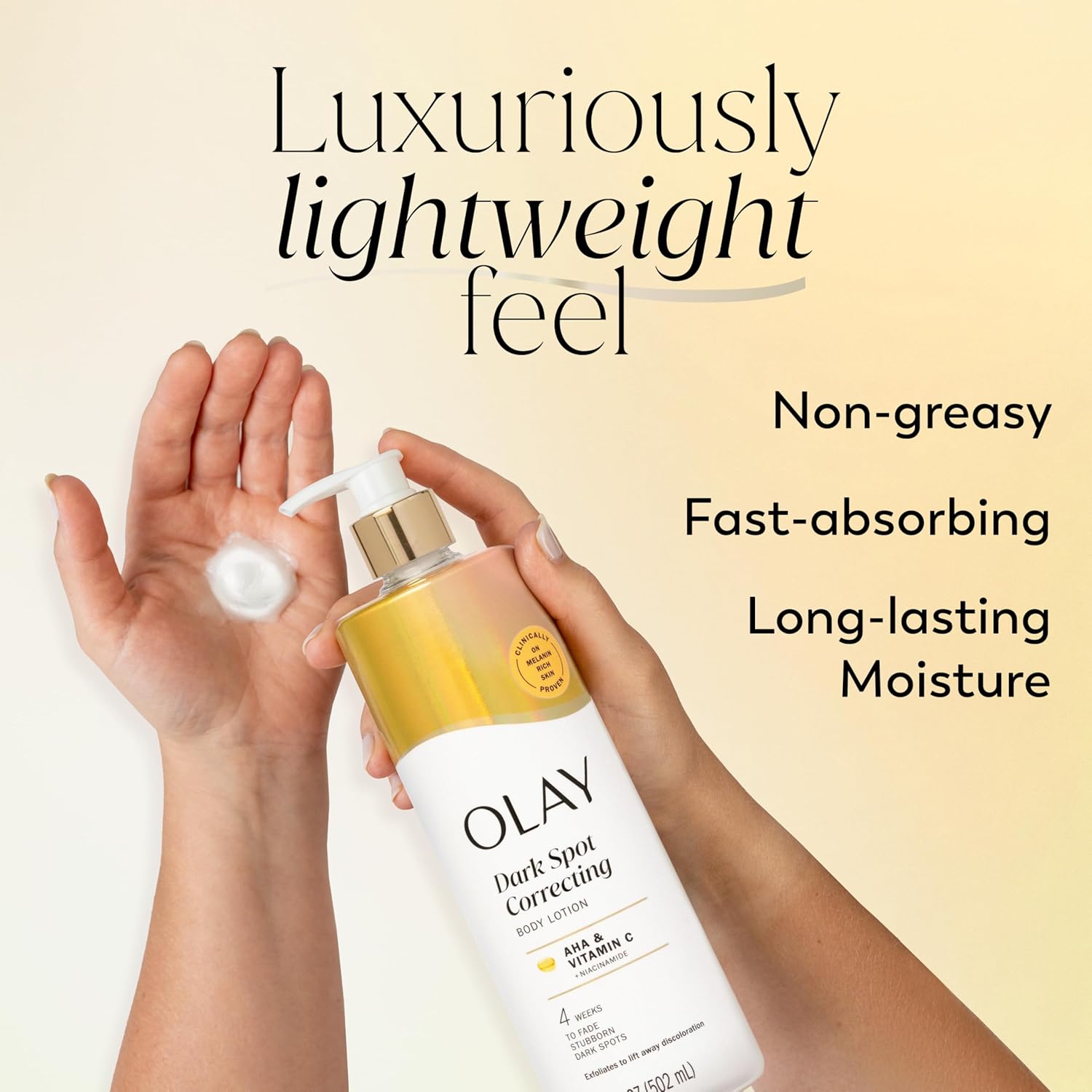 Olay Dark Spot Correcting Body Lotion with AHA and Vitamin C 502ml bottle