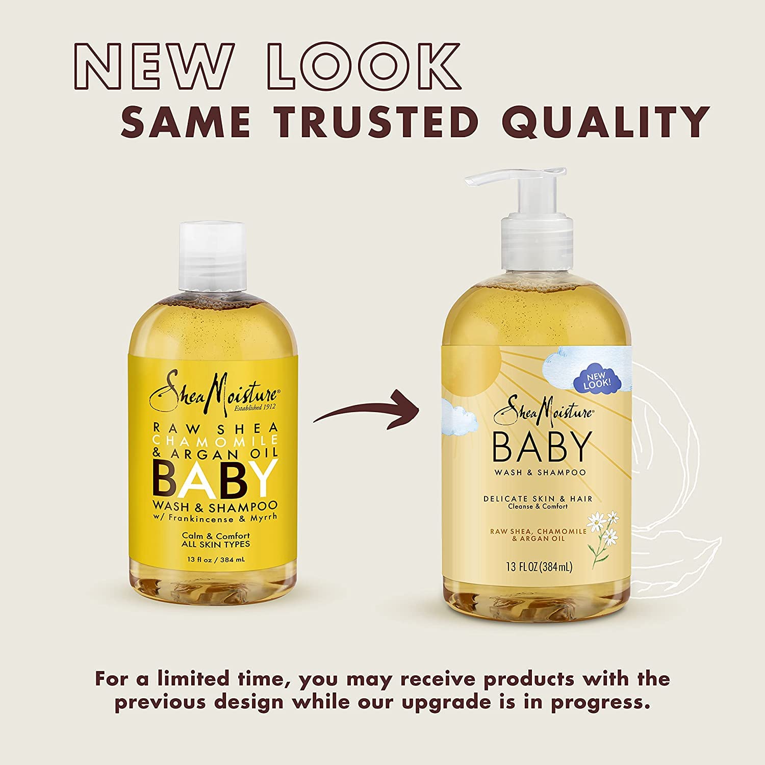 SheaMoisture Baby Wash & Shampoo Raw Shea Chamomile Argan Oil 13 fl oz