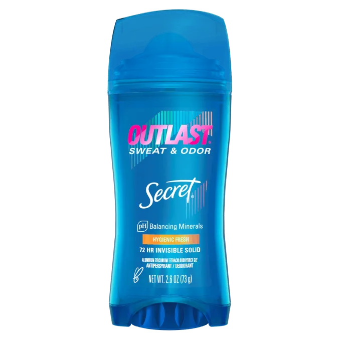 Secret Outlast Invisible Solid deodorant 73g blue stick with minerals