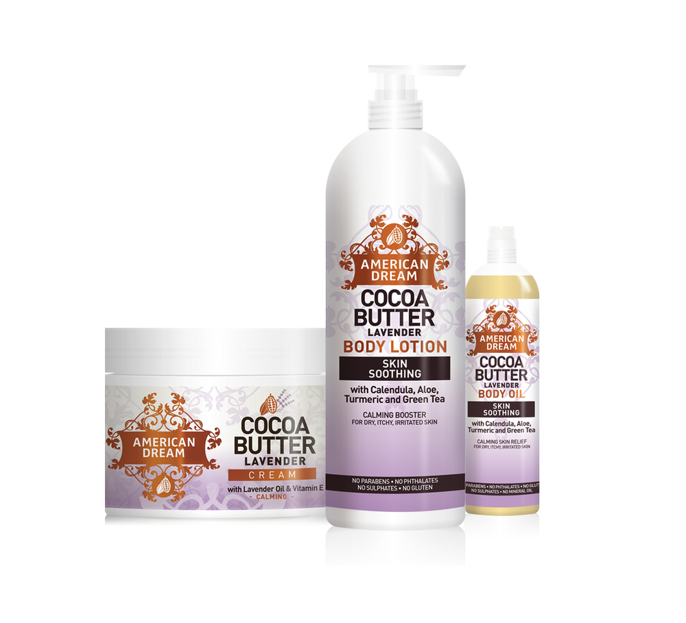 American Dream Cocoa Butter Lavender Body Lotion 473ml pump bottle