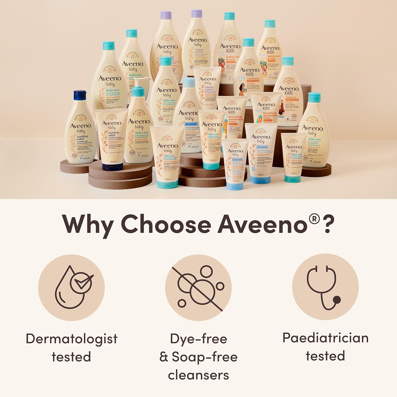 Aveeno Baby Calming Comfort Lotion 150ml bottle with turquoise cap