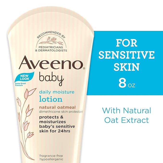 Aveeno Baby Daily Moisture Lotion fragrance free 8 oz bottle