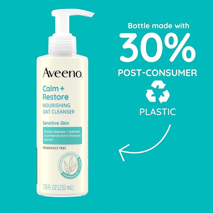 Aveeno Calm + Restore Nourishing Oat Cleanser 232ml sensitive skin