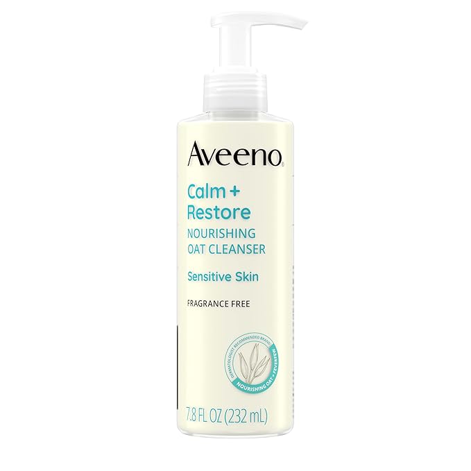 Aveeno Calm + Restore Nourishing Oat Cleanser 232ml pump bottle