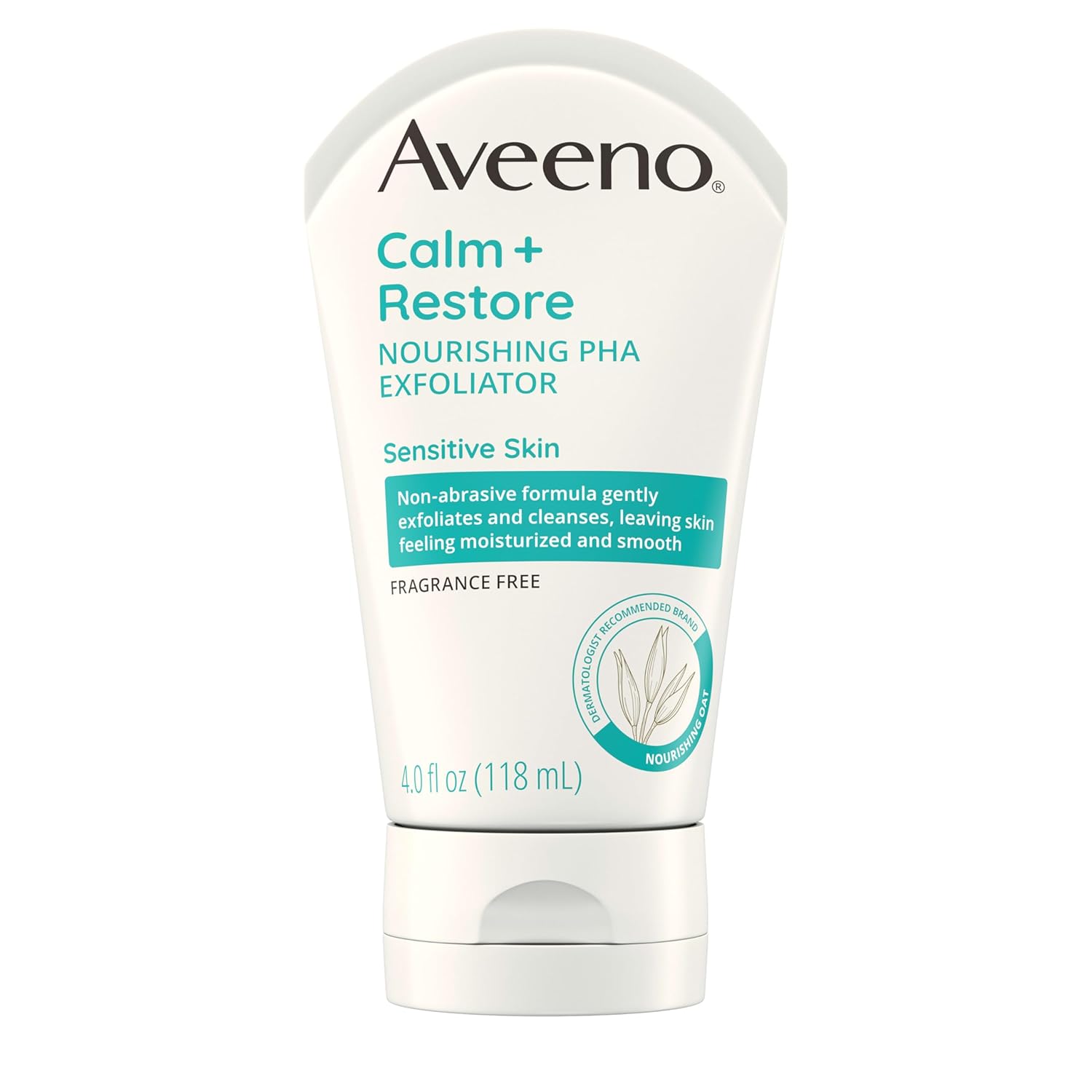 Aveeno Calm + Restore Nourishing PHA Exfoliator 118ml tube for sensitive skin