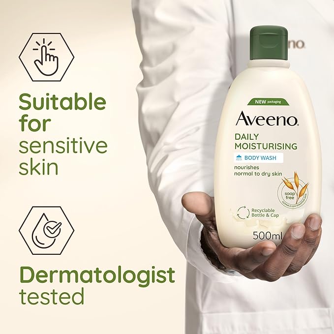 Aveeno Daily Moisturising Body Wash 500ml with green cap