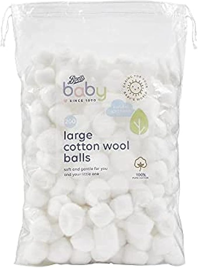 Boots Baby large cotton wool balls 200 pack white balls