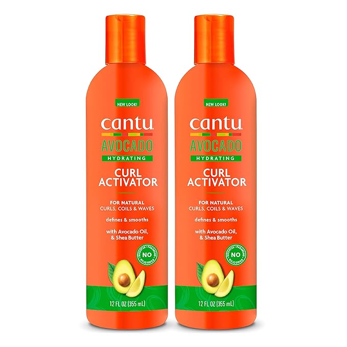 Cantu Avocado Hydrating Curl Activator Cream 400ml orange bottles pair
