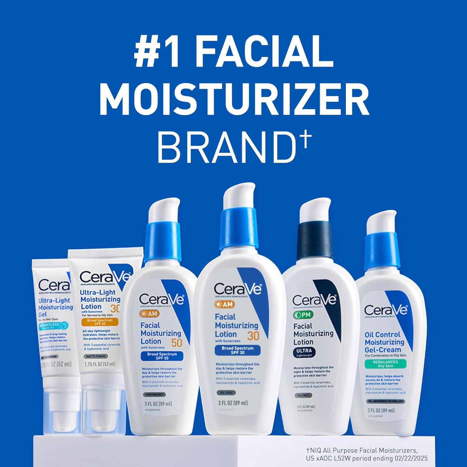 CeraVe AM Facial Moisturising Lotion SPF 30, 60ml bottle with white pump dispenser