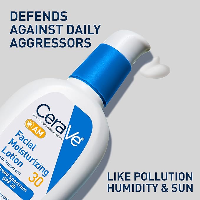 CeraVe AM Facial Moisturising Lotion SPF 30 60ml pump bottle