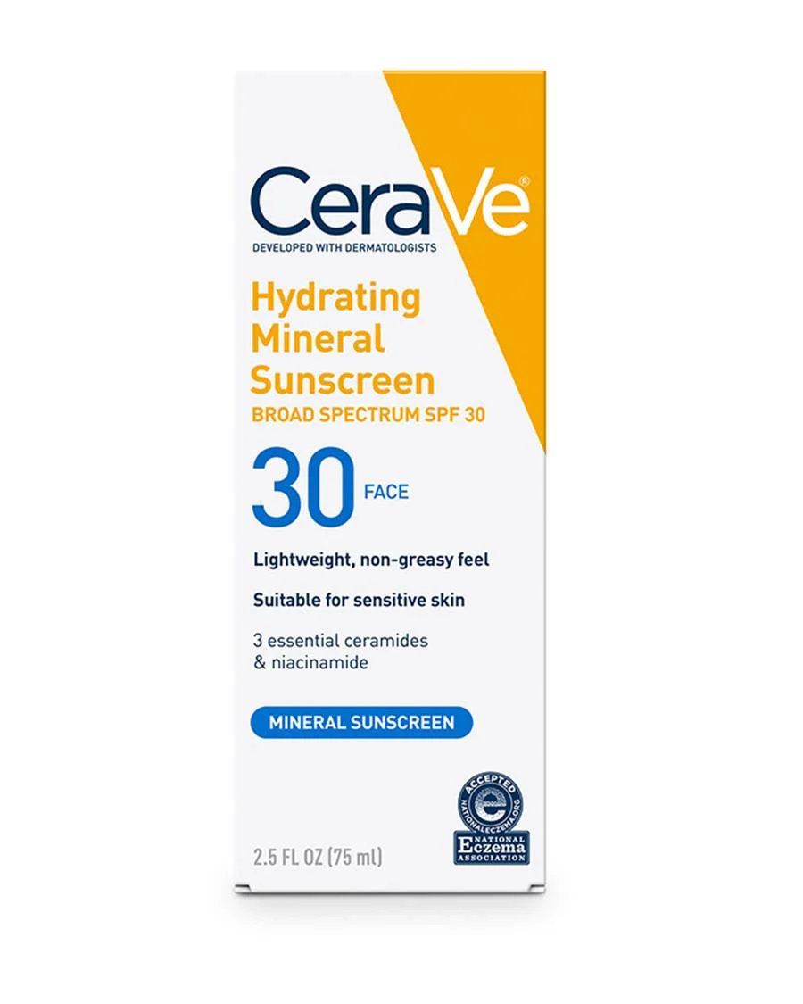 CeraVe Hydrating Mineral Sunscreen SPF 30 broad spectrum 75ml bottle