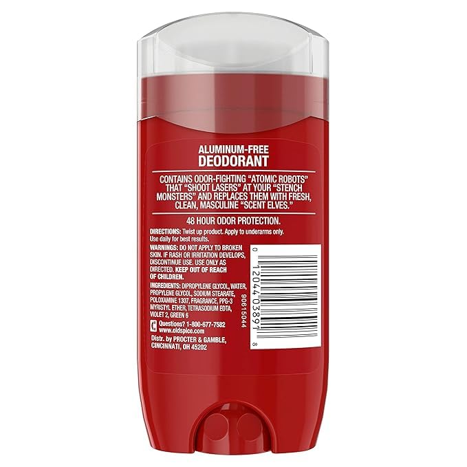Old Spice High Endurance Pure Sport aluminium-free deodorant stick, red