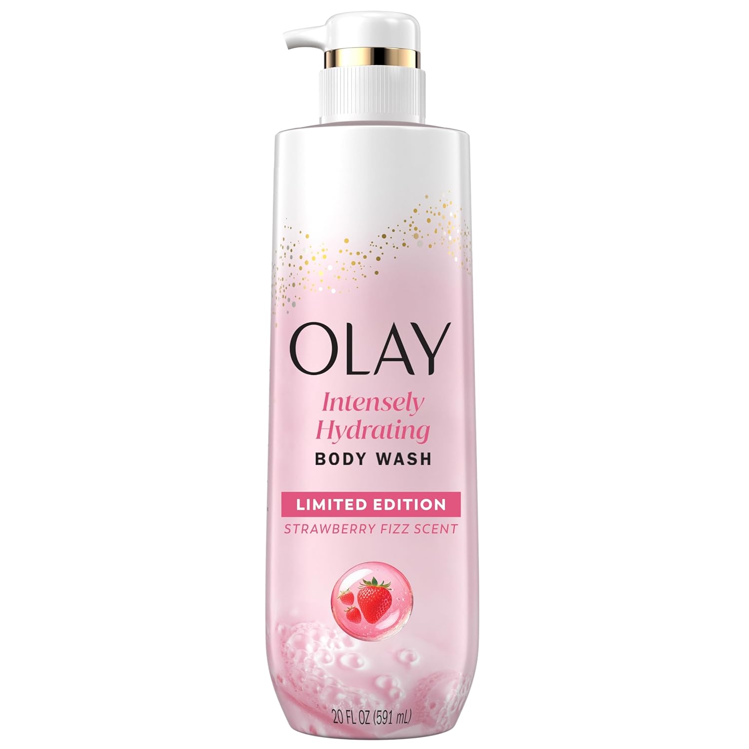 Olay Intensely Hydrating Body Wash Strawberry Fizz 20 fl oz pump bottle
