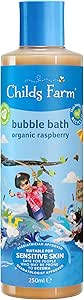 Childs Farm Organic Raspberry Bubble Bath 250ml blue bottle